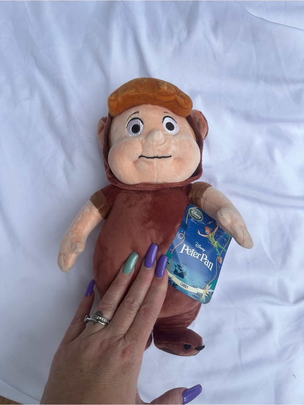 Disney Cubby from Peter Pan Brown Plush Toy - Soft Character Doll NWT
